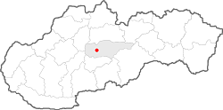 mapa regiónu Horehronie