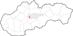 mapa regiónu Horehronie