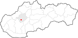 mapa regiónu Horná Nitra