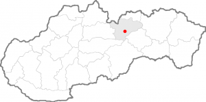 mapa regiónu Spiš