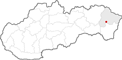 mapa regiónu Horný Zemplín