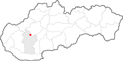 mapa regióná Horná Nitra
