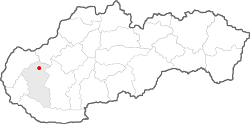 mapa regiónu Dolné považie