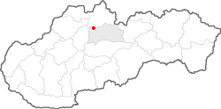 mapa regiónu Liptov