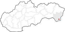 mapa regiónu Dolný Zemplín