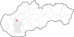 mapa regiónu Dolná Nitra