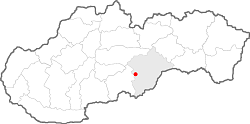 mapa regiónu Gemer